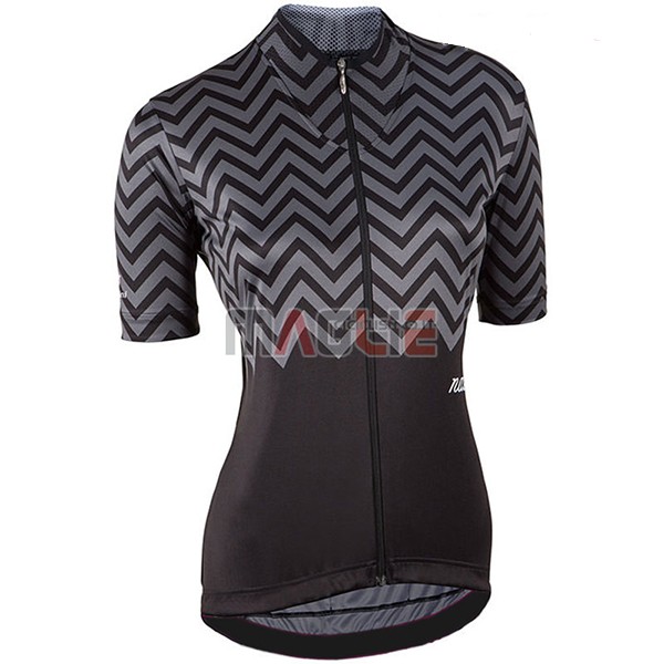 Maglia Donne Nalini Manica Corta 2017 Grigio e Nero