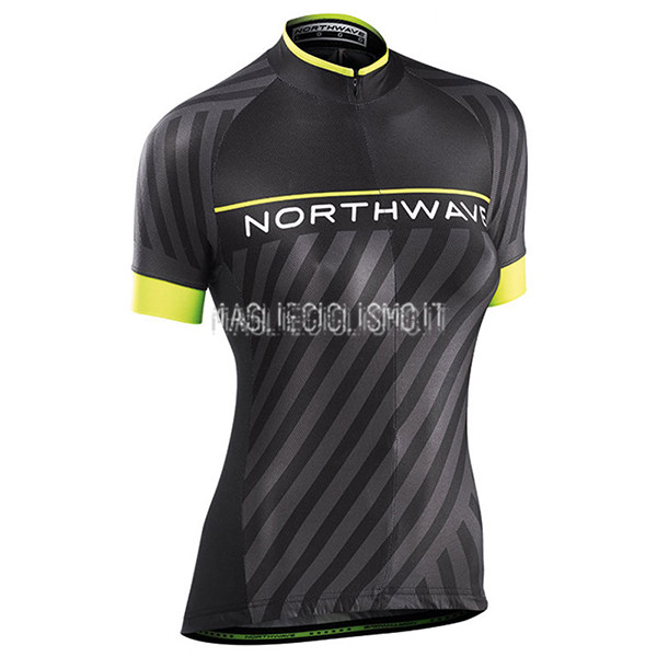 Maglia Donne Northwave 2017 Nero e Giallo - Clicca l'immagine per chiudere