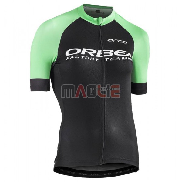 Maglia Donne Orbea Manica Corta 2017 Nero e Verde