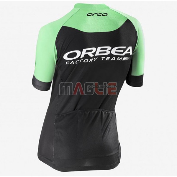 Maglia Donne Orbea Manica Corta 2017 Nero e Verde