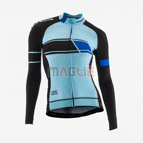 Maglia Donne Orbea Manica Lunga 2017 Nero e Blu