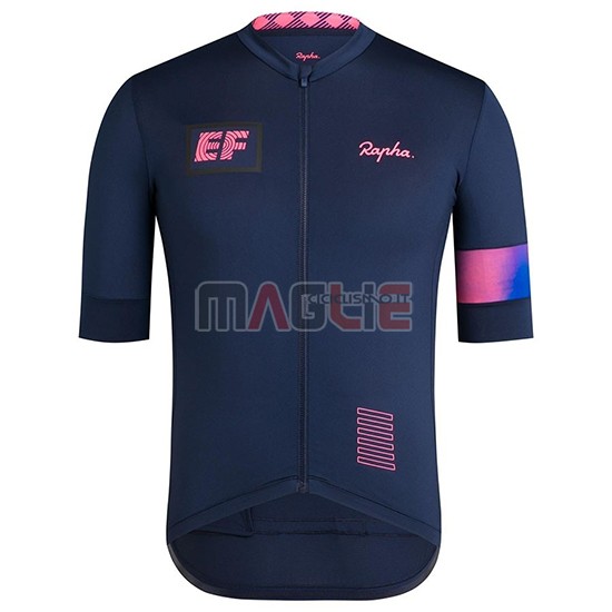 Maglia Donne Rapha Spento Manica Corta 2019 Blu Rosa