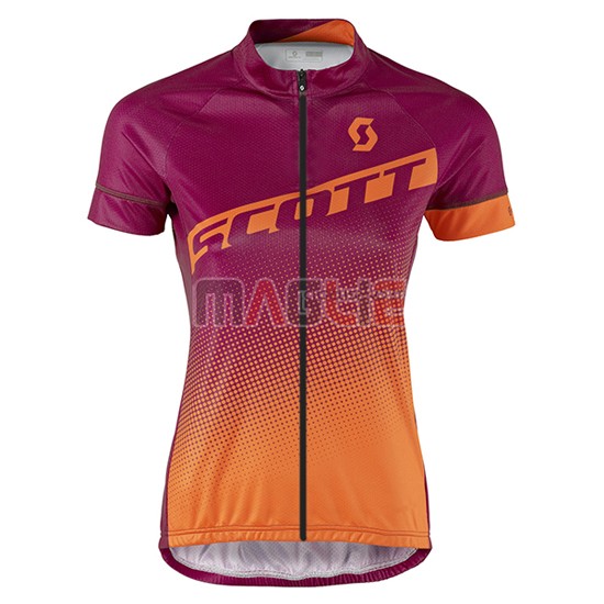 Maglia Donne Scott manica corta 2016 rosso e arancione