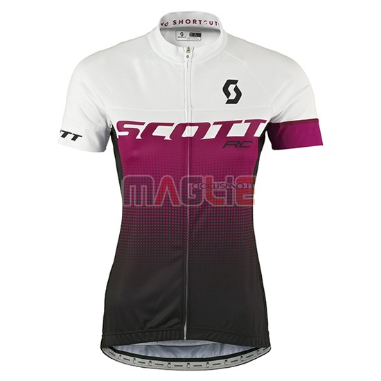 Maglia Donne Scott manica corta 2016 rosso e bianco