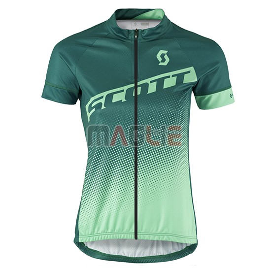 Maglia Donne Scott manica corta 2016 verde e bianco