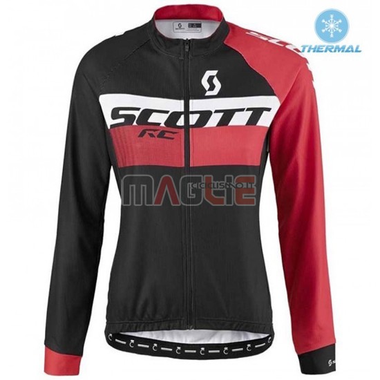 Maglia Donne Scott manica lunga 2016 rosso e nero