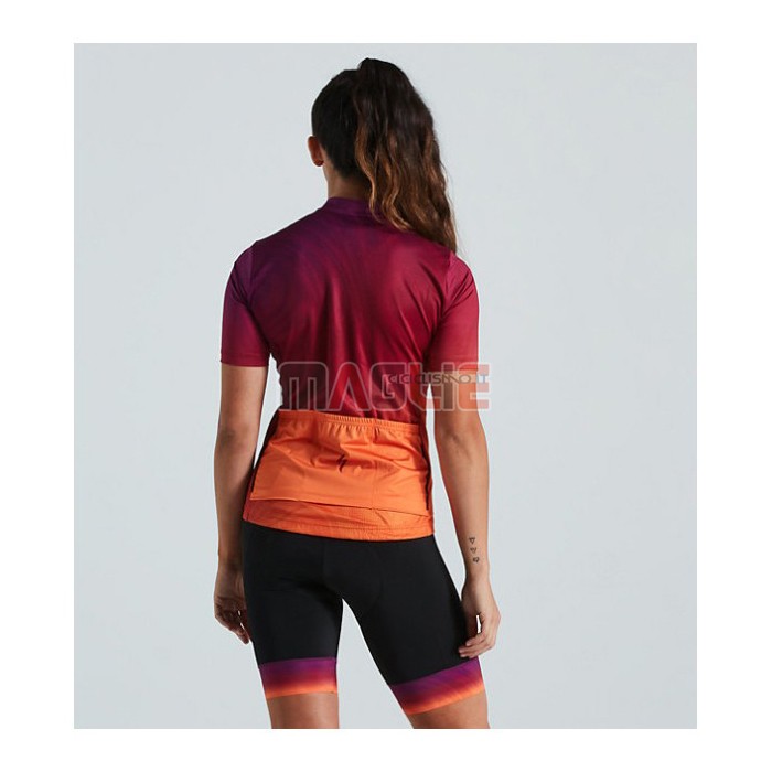 Maglia Donne Specialized Manica Corta 2021 Rosso Arancione