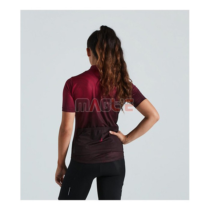 Maglia Donne Specialized Manica Corta 2021 Rosso Nero