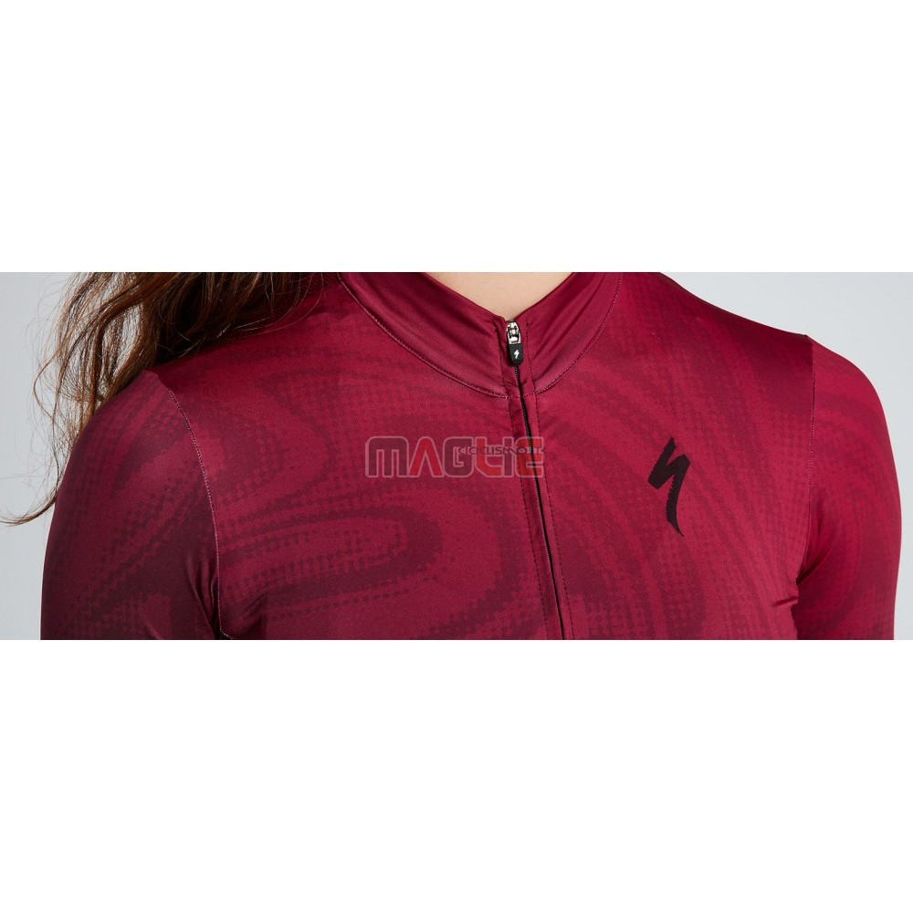 Maglia Donne Specialized Manica Corta 2021 Rosso Nero