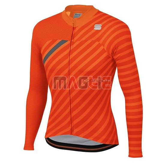 Maglia Donne Sportful Manica Lunga 2020 Arancione Grigio