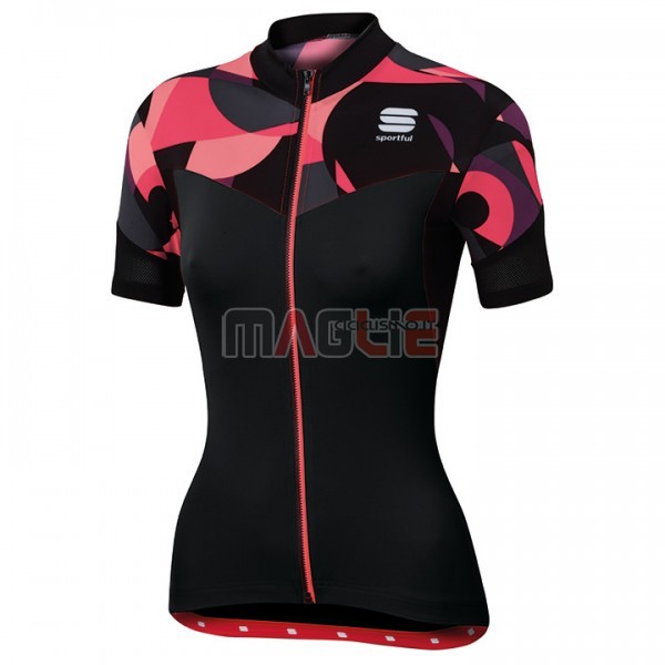 Maglia Sportful Primavera Manica Corta 2017 Nero e Rosso