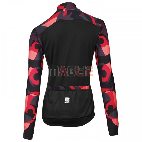 Maglia Sportful Primavera Manica Lunga 2017 Nero e Rosso