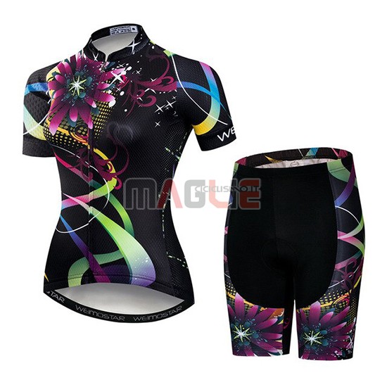 Maglia Donne Weimostar Manica Corta 2019 Nero Rosa Verde