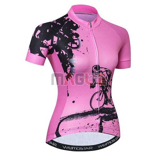 Maglia Donne Weimostar Manica Corta 2019 Rosa - Clicca l'immagine per chiudere