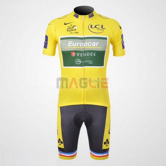 Maglia Europcar manica corta 2011 giallo