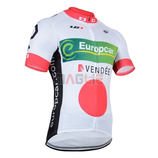 Maglia Europcar manica corta 2014 bianco e rosso - Clicca l'immagine per chiudere