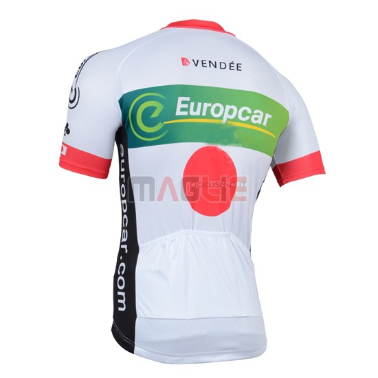 Maglia Europcar manica corta 2014 bianco e rosso