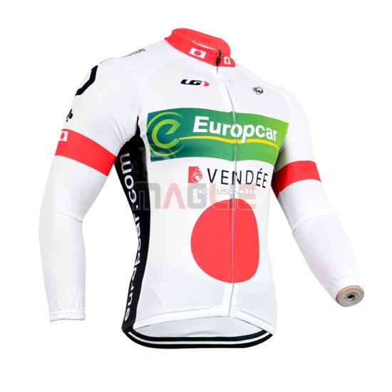 Maglia Europcar manica lunga 2014 bianco e rosso - Clicca l'immagine per chiudere