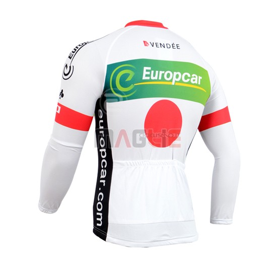 Maglia Europcar manica lunga 2014 bianco e rosso - Clicca l'immagine per chiudere