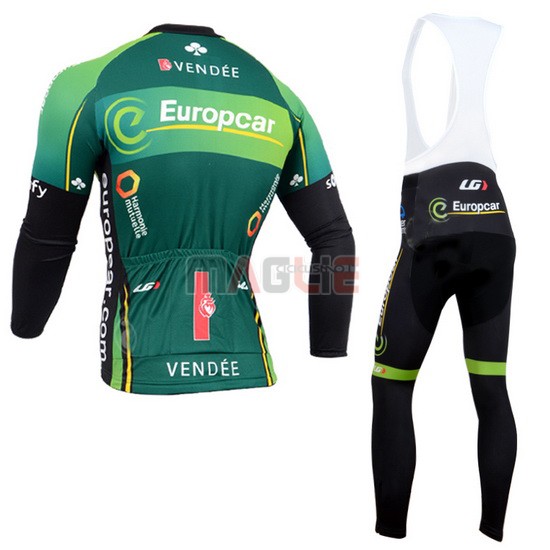 Maglia Europcar manica lunga 2014 nero e verde