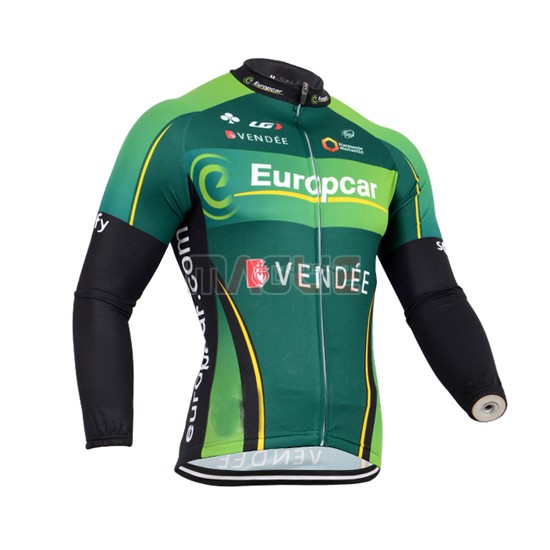 Maglia Europcar manica lunga 2014 nero e verde