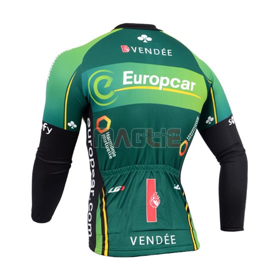 Maglia Europcar manica lunga 2014 nero e verde