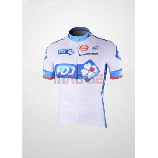 Maglia FDJ manica corta 2010 bianco e azzurro - Clicca l'immagine per chiudere