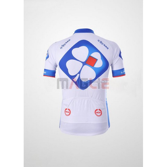 Maglia FDJ manica corta 2010 bianco e celeste