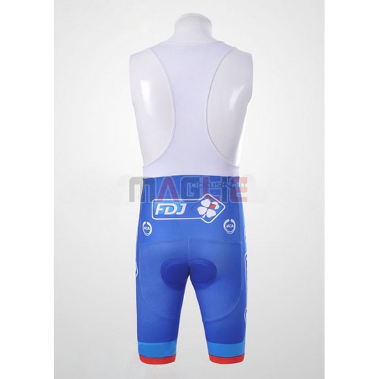 Maglia FDJ manica corta 2010 bianco e celeste