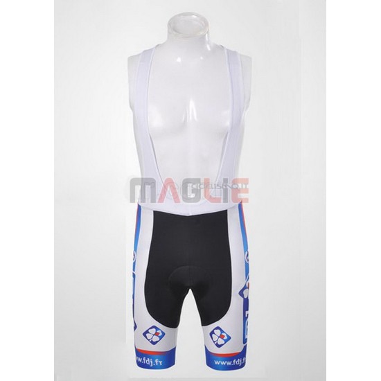 Maglia FDJ manica corta 2012 bianco e celeste