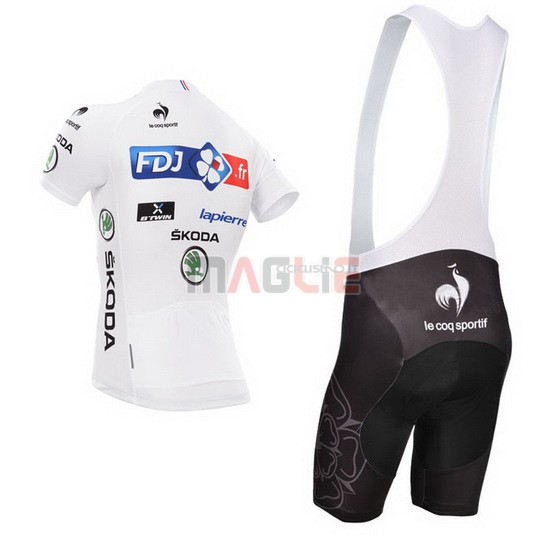 Maglia FDJ manica corta 2014 bianco