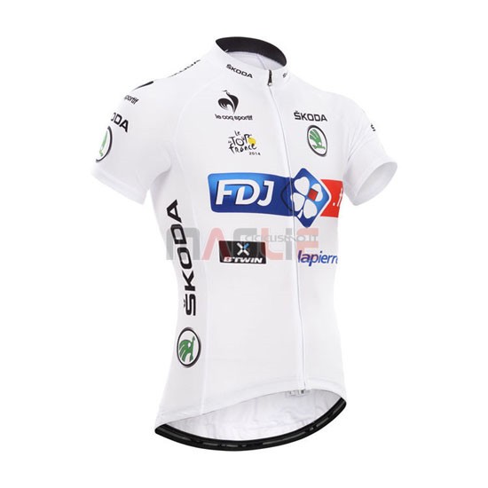 Maglia FDJ manica corta 2014 bianco