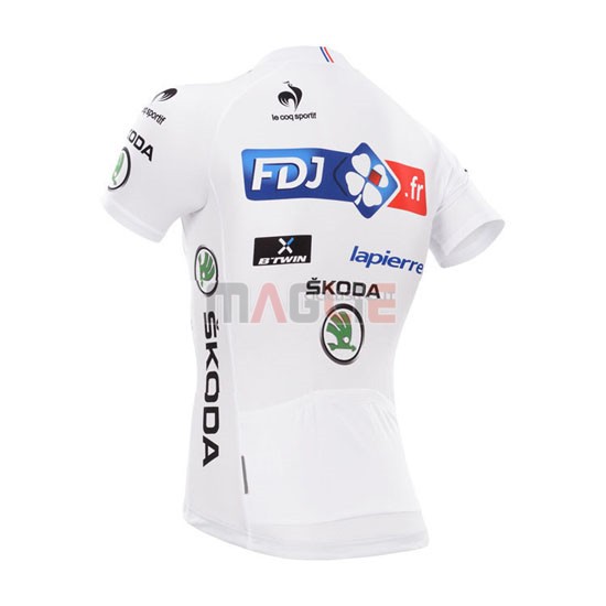 Maglia FDJ manica corta 2014 bianco