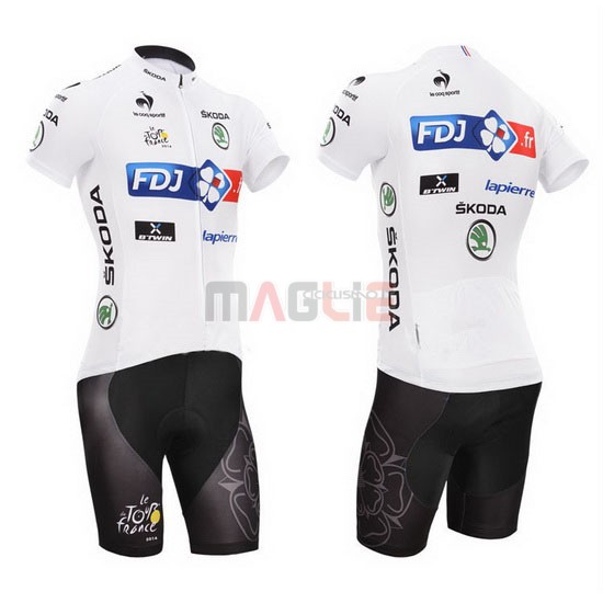 Maglia FDJ manica corta 2014 bianco