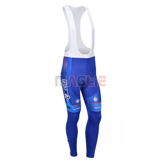 Maglia FDJ manica lunga 2013 bianco e celeste