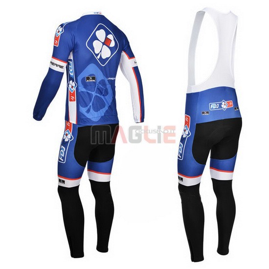 Maglia FDJ manica lunga 2013 blu