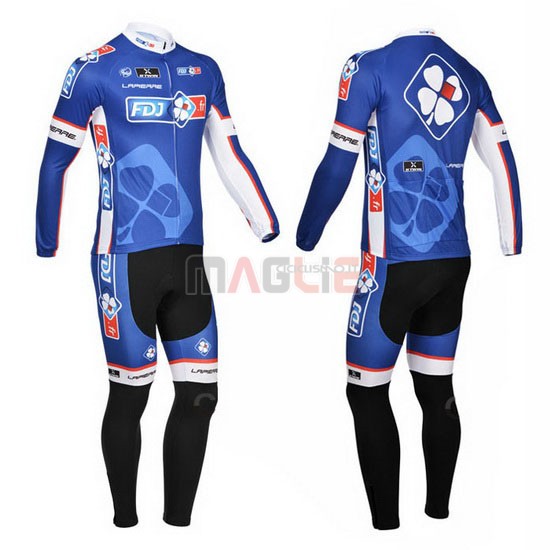 Maglia FDJ manica lunga 2013 blu