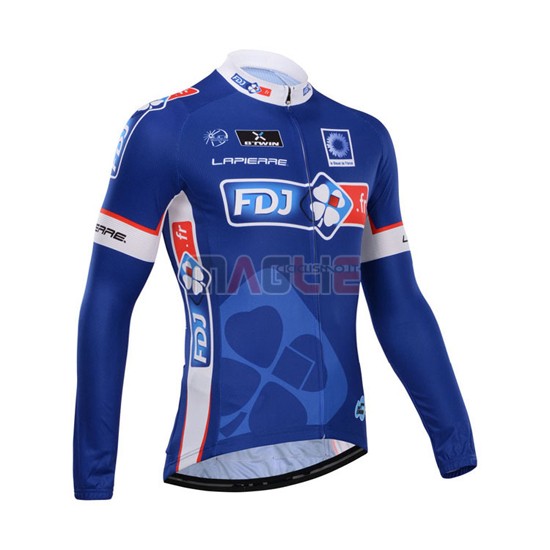 Maglia FDJ manica lunga 2014 blu