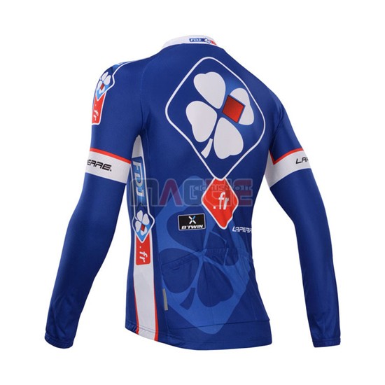 Maglia FDJ manica lunga 2014 blu