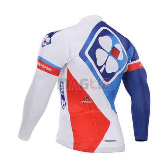 Maglia FDJ manica lunga 2015 bianco e blu - Clicca l'immagine per chiudere