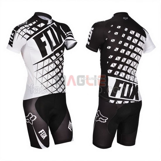 Maglia Fox manica corta 2014 bianco e nero