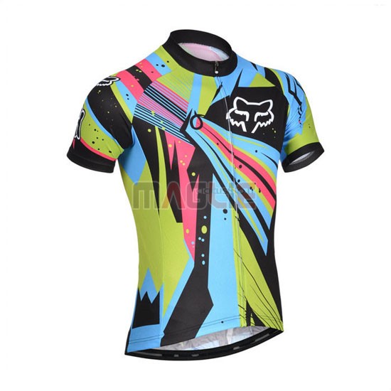 Maglia Fox manica corta 2014 celeste e nero