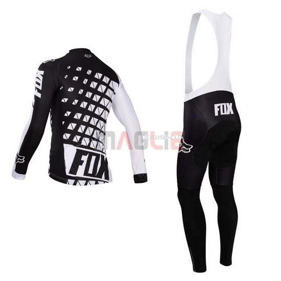 Maglia Fox manica lunga 2014 bianco e nero