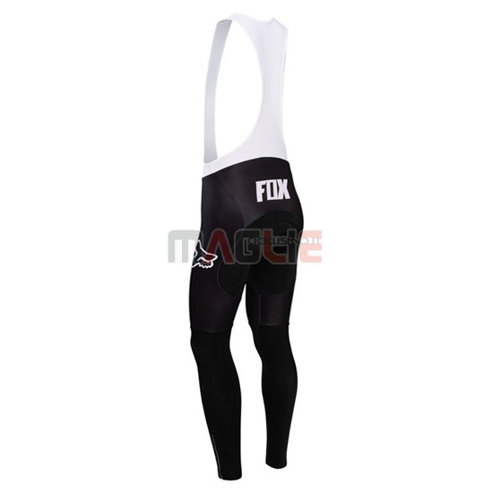 Maglia Fox manica lunga 2014 celeste e nero