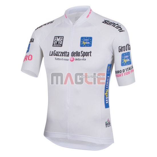 Maglia Giro de Italia manica corta 2016 bianco e blu