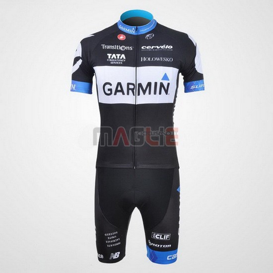 Maglia Garmin manica corta 2011 bianco e nero