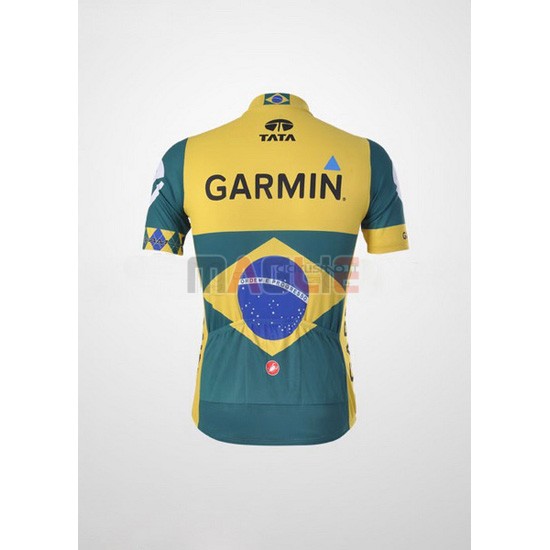 Maglia Garmin manica corta 2011 giallo e verde