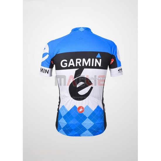 Maglia Garmin manica corta 2012 bianco e celeste