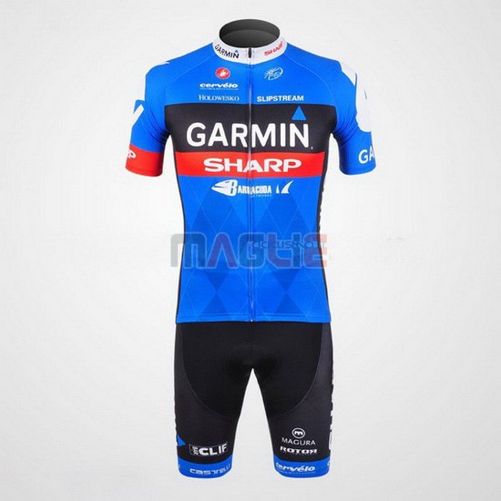 Maglia Garmin manica corta 2012 celeste