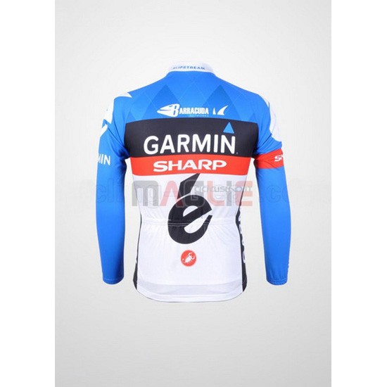 Maglia Garmin manica lunga 2012 celeste